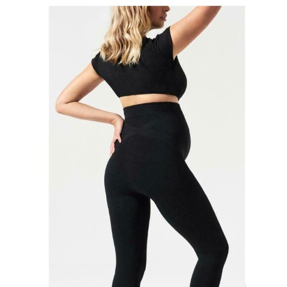 BLANQI Maternity Seamless Black Leggings Medium - Picture 3 of 10